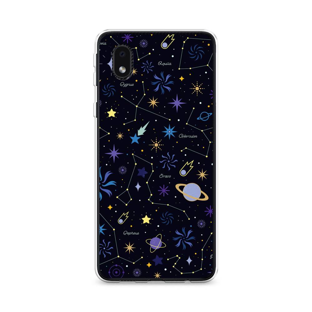 

Чехол на Samsung Galaxy A01 Core "Цветной космос", Желтый, 2101250-2