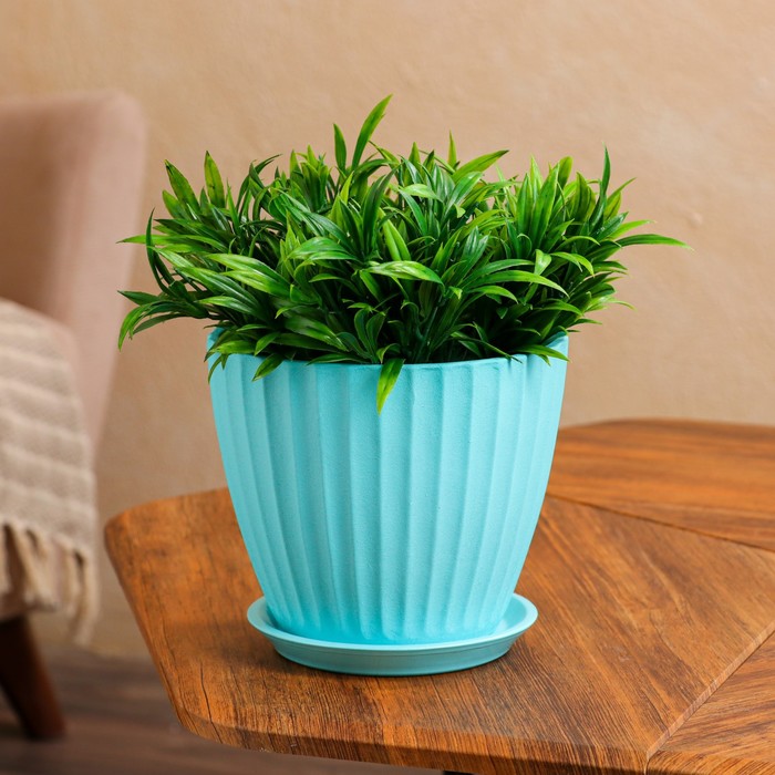 

Горшок для цветов "Калифорния", бирюза, керамика, 2.5 л, Горшки для цветов "Перламутр"