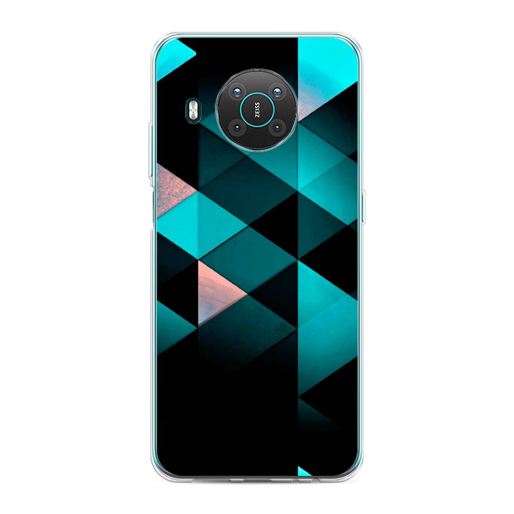 

Чехол Awog на Nokia X10 / Нокиа X10 "Геометрия 16", Голубой;черный, 124750-3