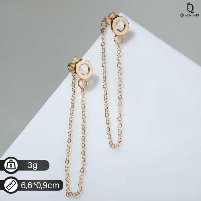 

Серьги подвески из бижутерного сплава Queen Fair 7795751, без вставки