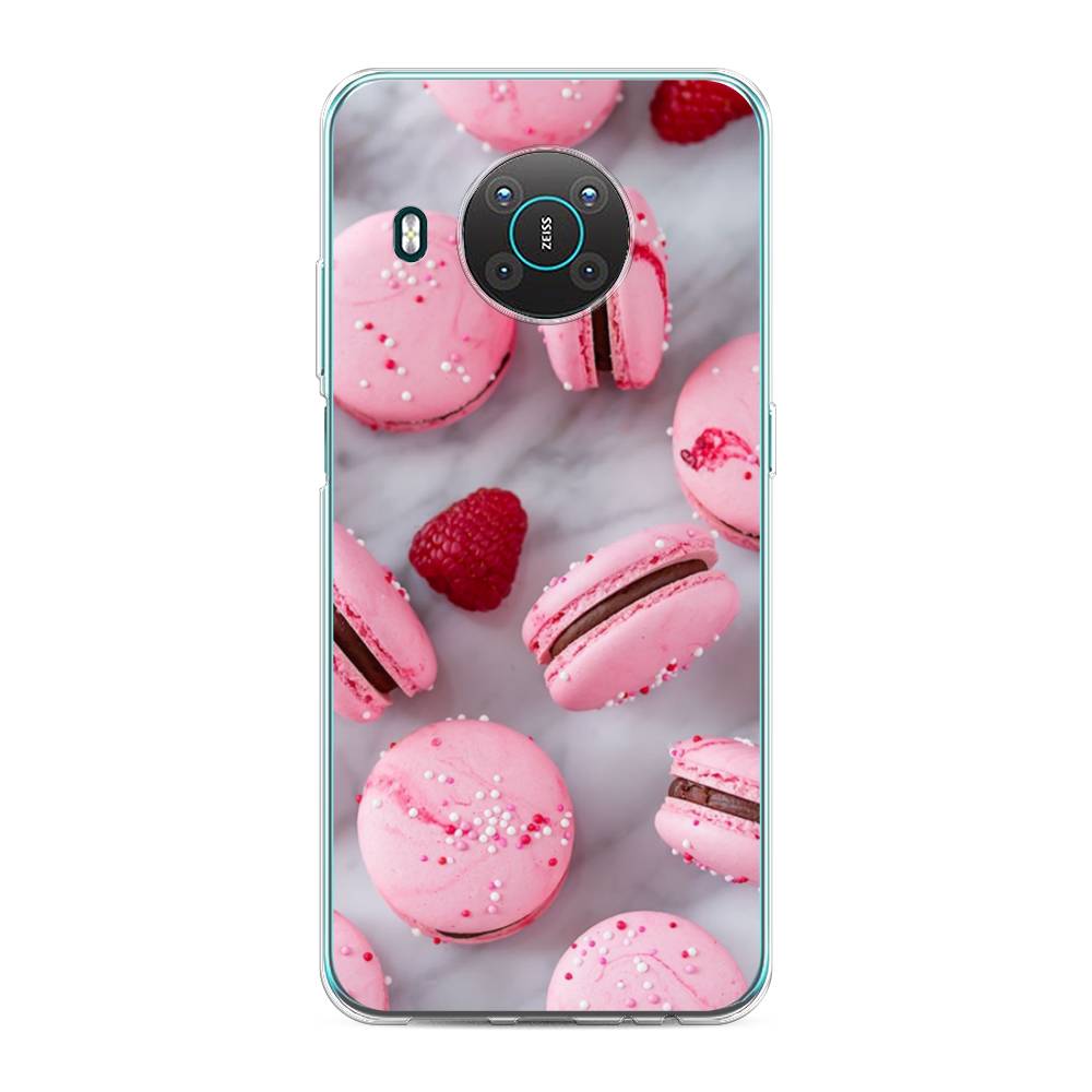 

Чехол Awog на Nokia X10 / Нокиа X10 "Макарони с малиной", Серый;розовый, 124750-10
