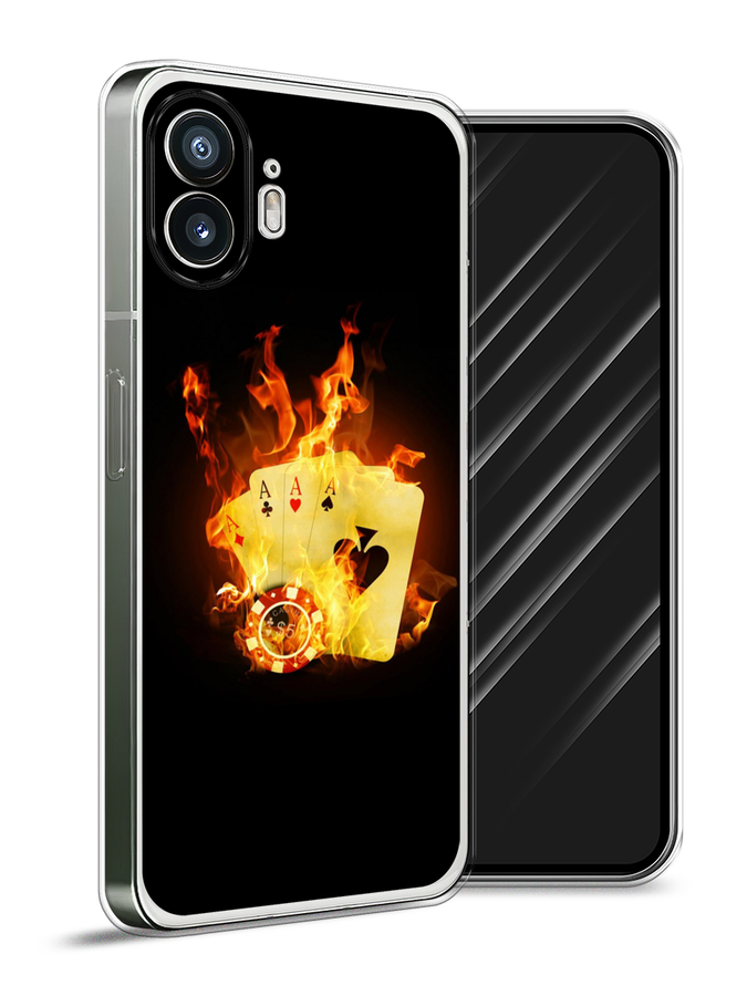 

Чехол Awog на Nothing Phone (2) "Горящие карты", Черный;оранжевый, 3300250-1