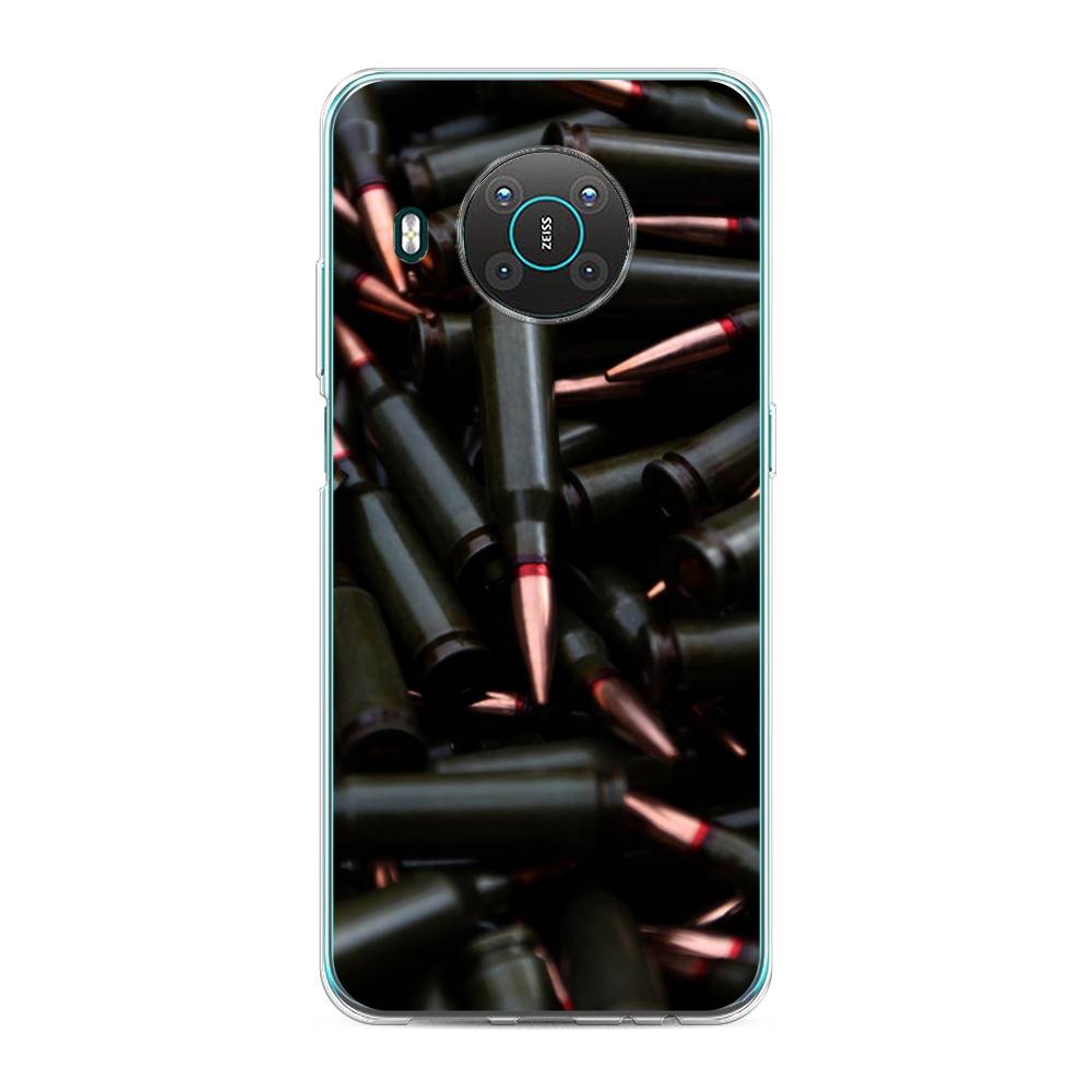 

Чехол Awog на Nokia X10 / Нокиа X10 "Пули черные", Черный;коричневый, 124750-5