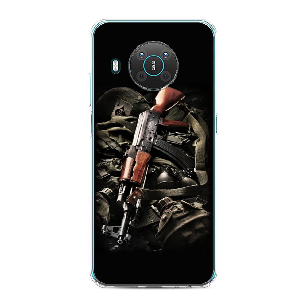 

Чехол Awog на Nokia X10 / Нокиа X10 "Автомат", Черный;коричневый;серый, 124750-5