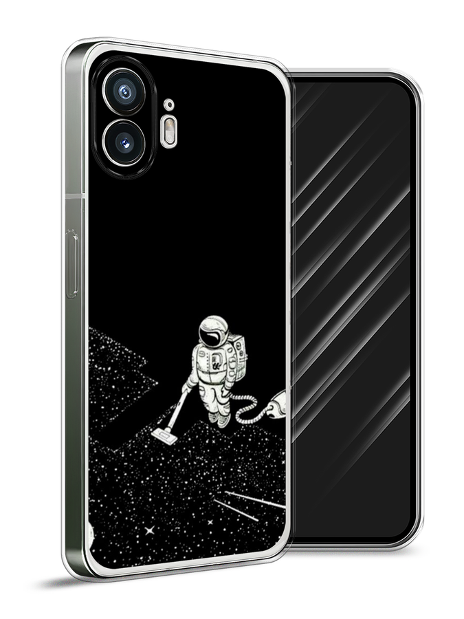 

Чехол Awog на Nothing Phone (2) "Космонавт с пылесосом", Белый, 3300250-1