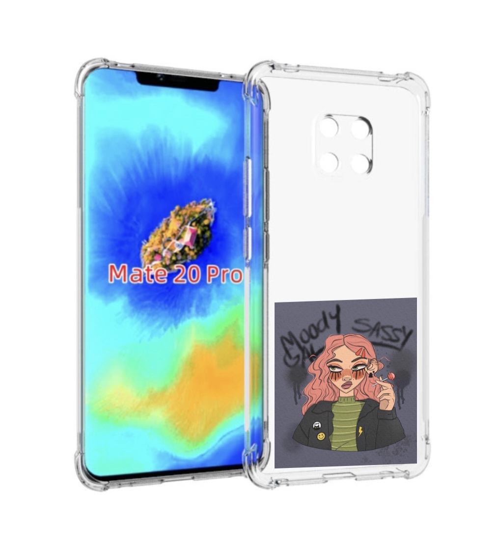 Чехол MyPads дерзкое-настроение женский для Huawei Mate 20 Pro/Mate 20 RS 6.39
