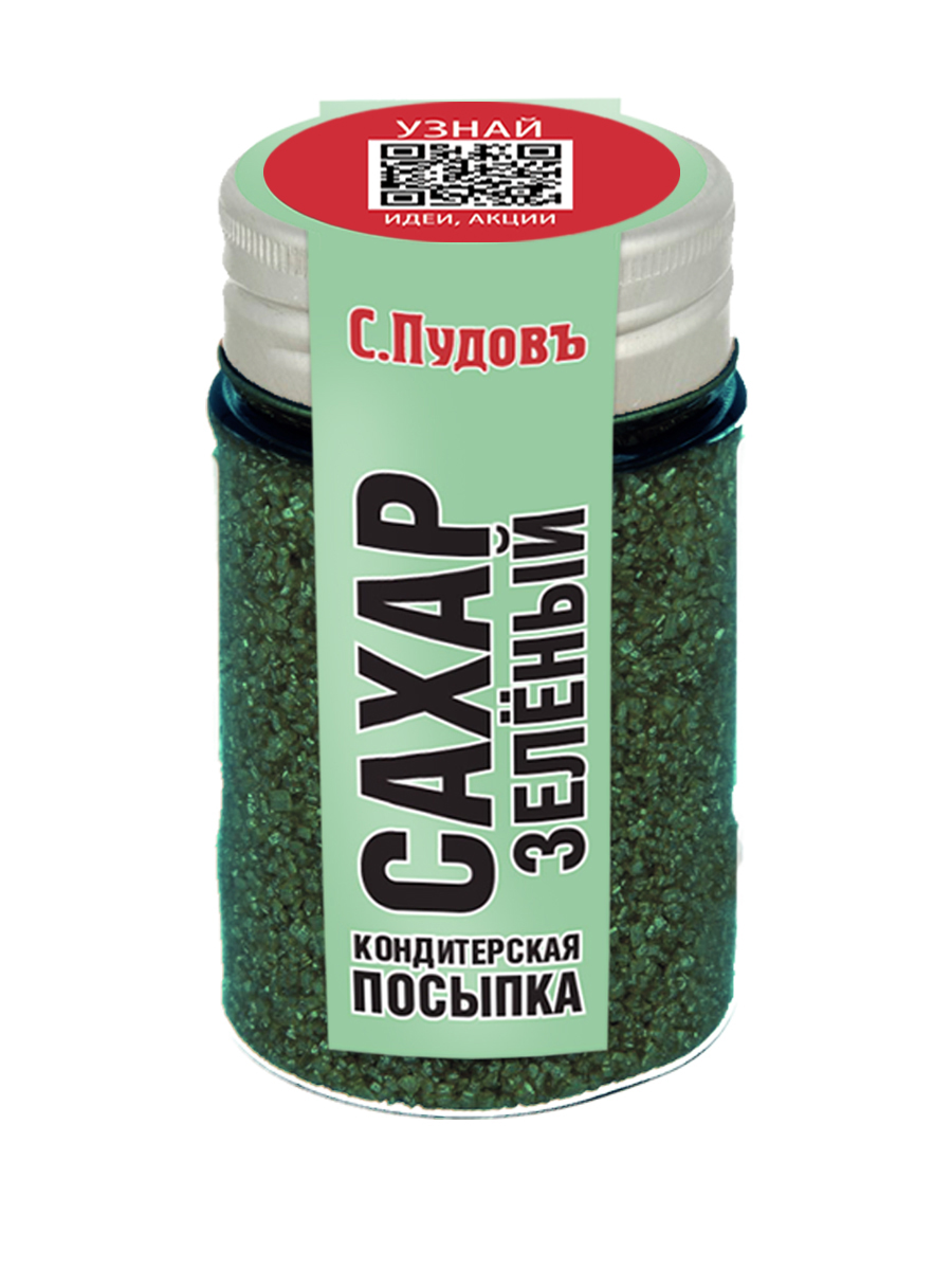 

Посыпка сахар зеленый С.Пудовъ 65 г