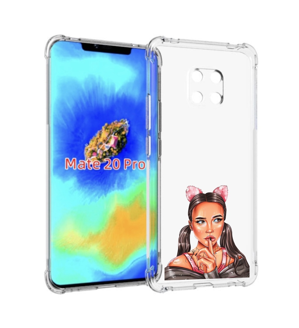 

Чехол MyPads девушка-тихо женский для Huawei Mate 20 Pro/Mate 20 RS 6.39, Прозрачный, Tocco