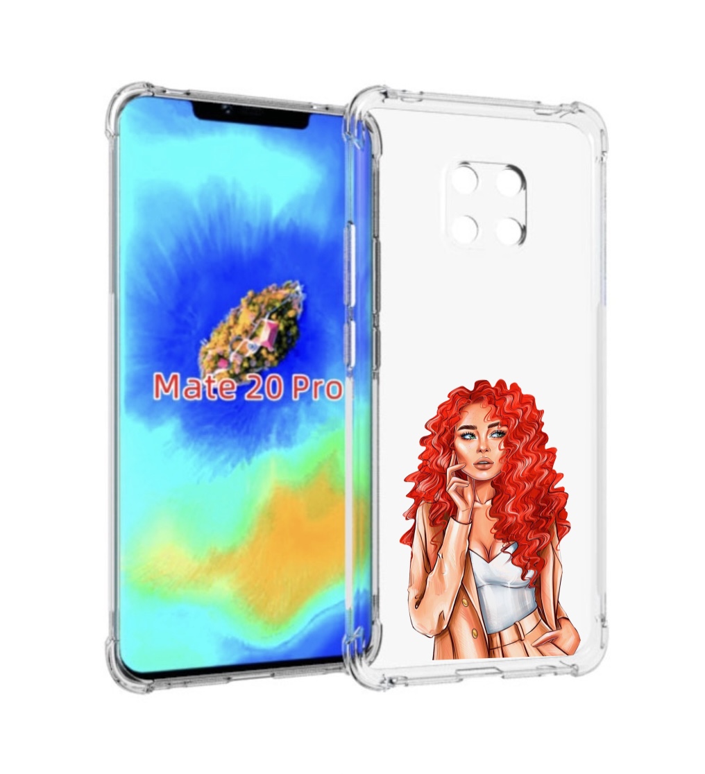 

Чехол MyPads девушка-с-яркими-волосами женский для Huawei Mate 20 Pro/Mate 20 RS 6.39, Прозрачный, Tocco