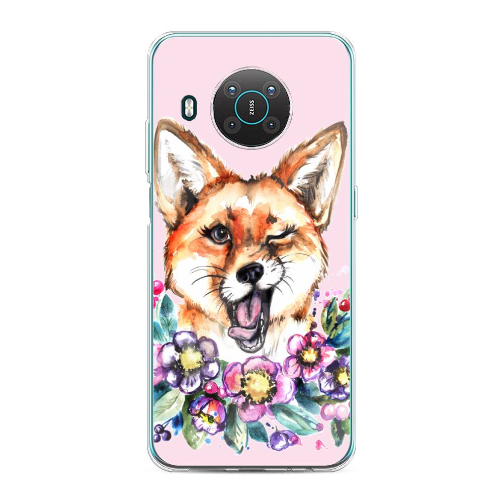 

Чехол Awog на Nokia X10 / Нокиа X10 "Подмигивающая лиса", Оранжевый, 124750-10