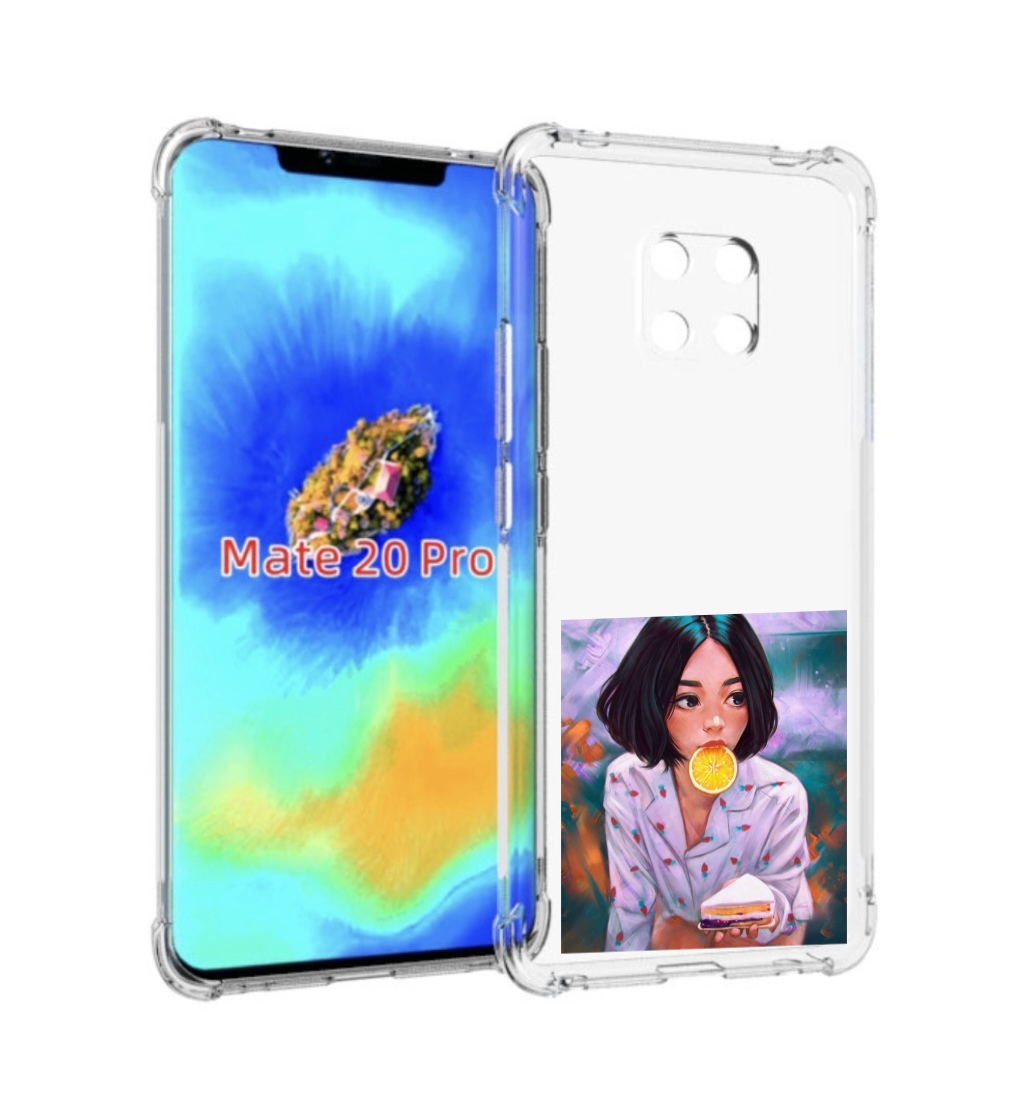 Чехол MyPads девушка-с-чизкейком женский для Huawei Mate 20 Pro/Mate 20 RS 6.39