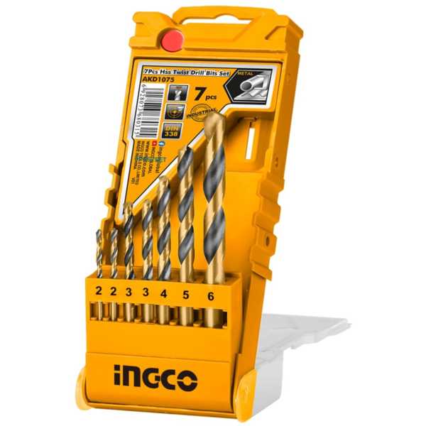 Набор сверл по металлу INGCO 7 шт. AKD1075 набор сверел по металлу dewalt