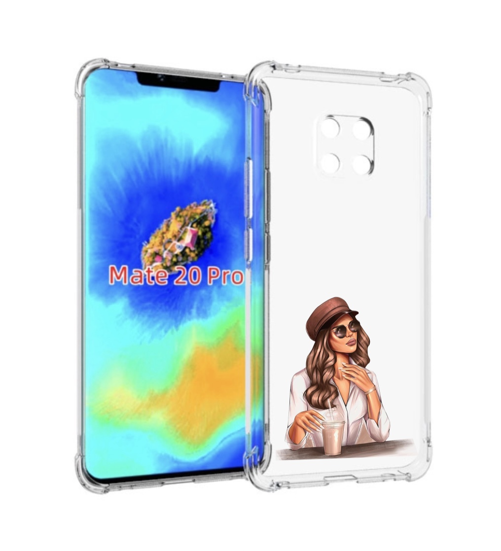 Чехол MyPads девушка-с-милкшейком женский для Huawei Mate 20 Pro/Mate 20 RS 6.39