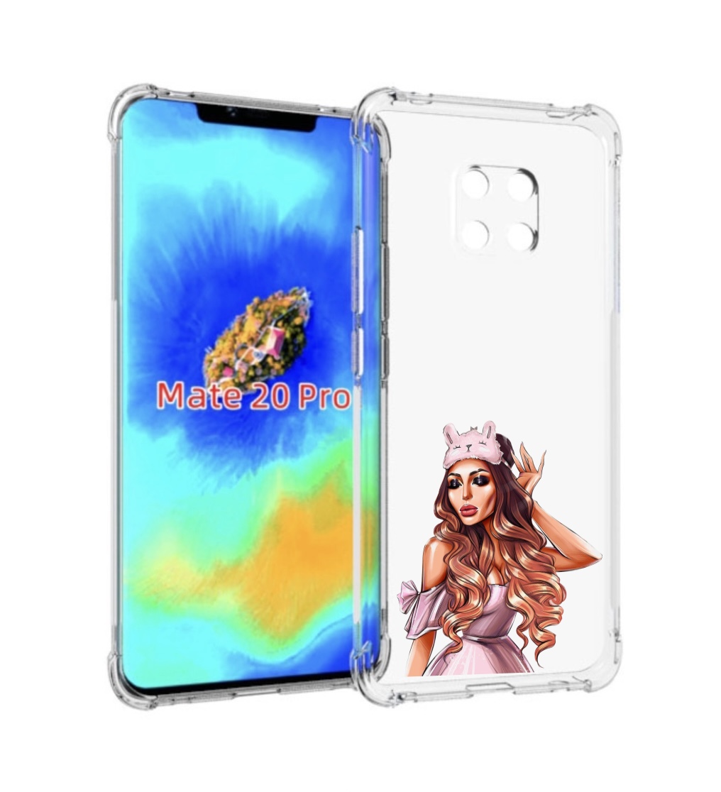 

Чехол MyPads девушка-с-маской-для-сна женский для Huawei Mate 20 Pro/Mate 20 RS 6.39, Прозрачный, Tocco