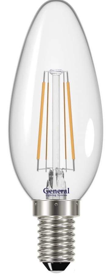 

Лампа светодиодная GENERAL, E14, 8W, 4500K, "Свеча", арт. 650967 - (10 шт.)