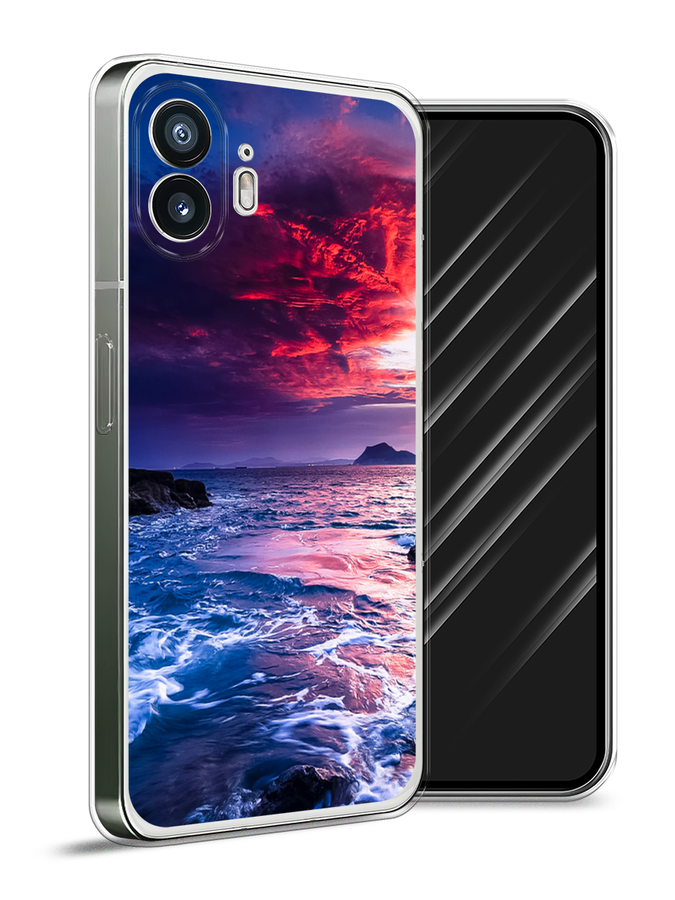 

Чехол Awog на Nothing Phone (2) "Волны 1", Розовый;синий, 3300250-1