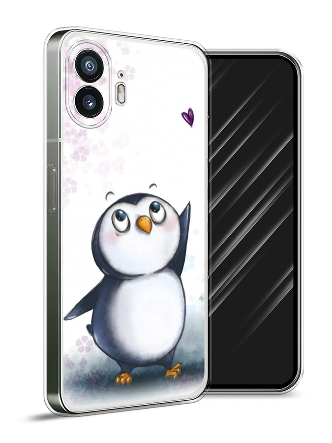 

Чехол Awog на Nothing Phone (2) "Пингвин и сердечко", Белый, 3300250-1