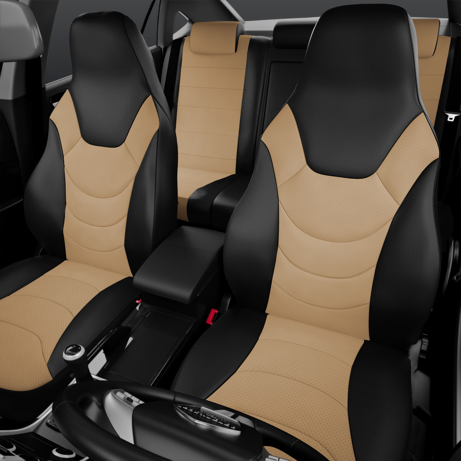 

Чехлы на сиденья AVTOLIDER1 RECARO для Suzuki Sx4 с 2014-н.в. хэтчбек 5 мест, Бежевый, UREK31-0306-4846