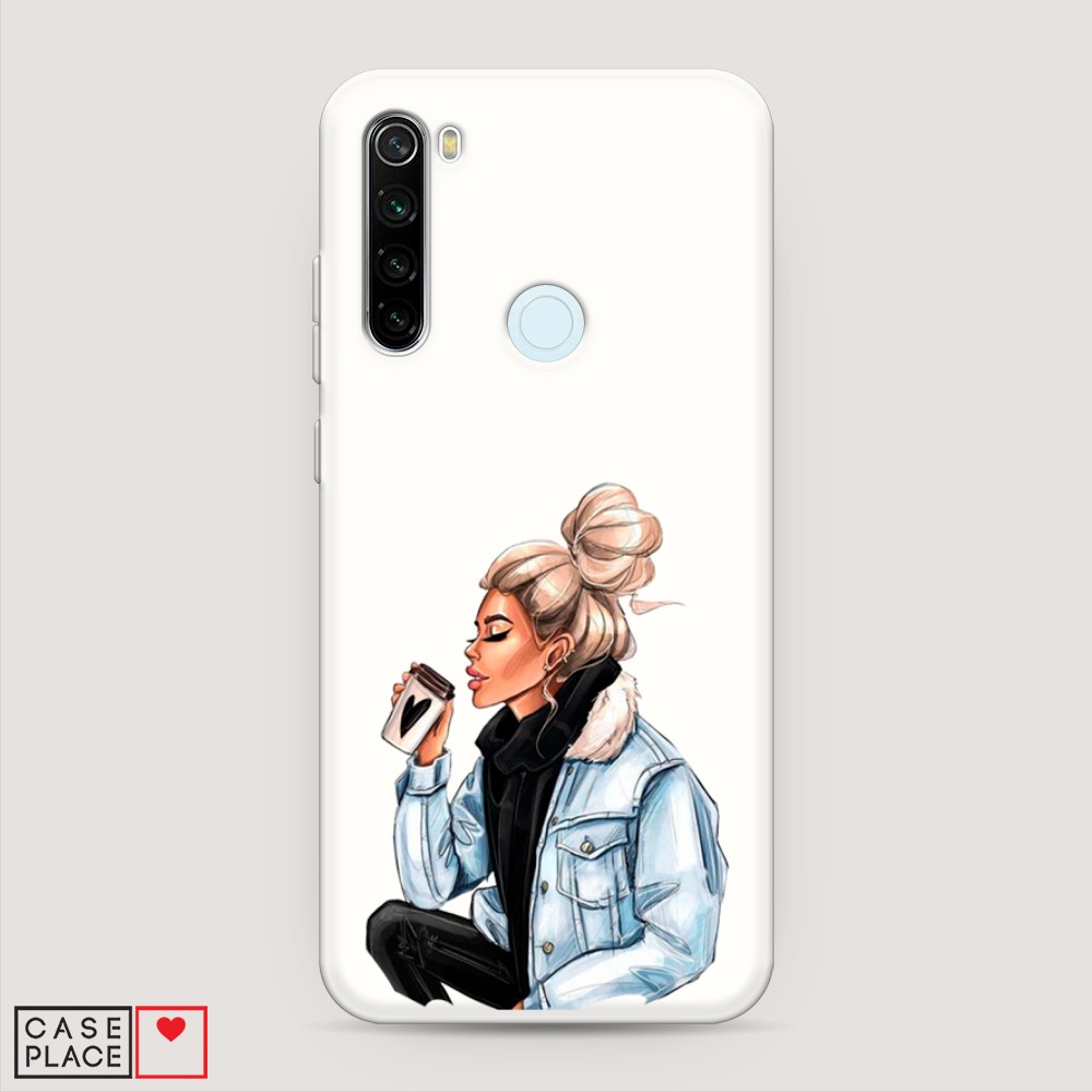 фото Матовый силиконовый чехол "cute girl" на xiaomi redmi note 8t awog