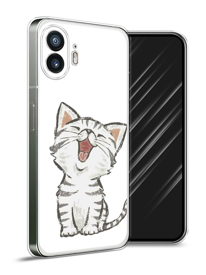 

Чехол Awog на Nothing Phone (2) "Котенок рисованный", Серый;белый, 3300250-1