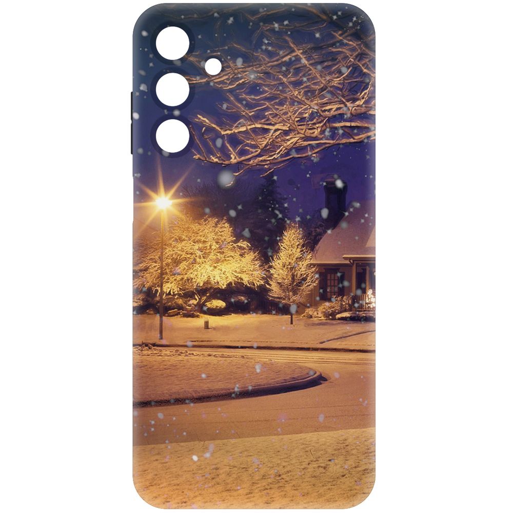 

Чехол-накладка Krutoff Soft Case Зимняя сказка для Samsung Galaxy A15 4G (A155) черный