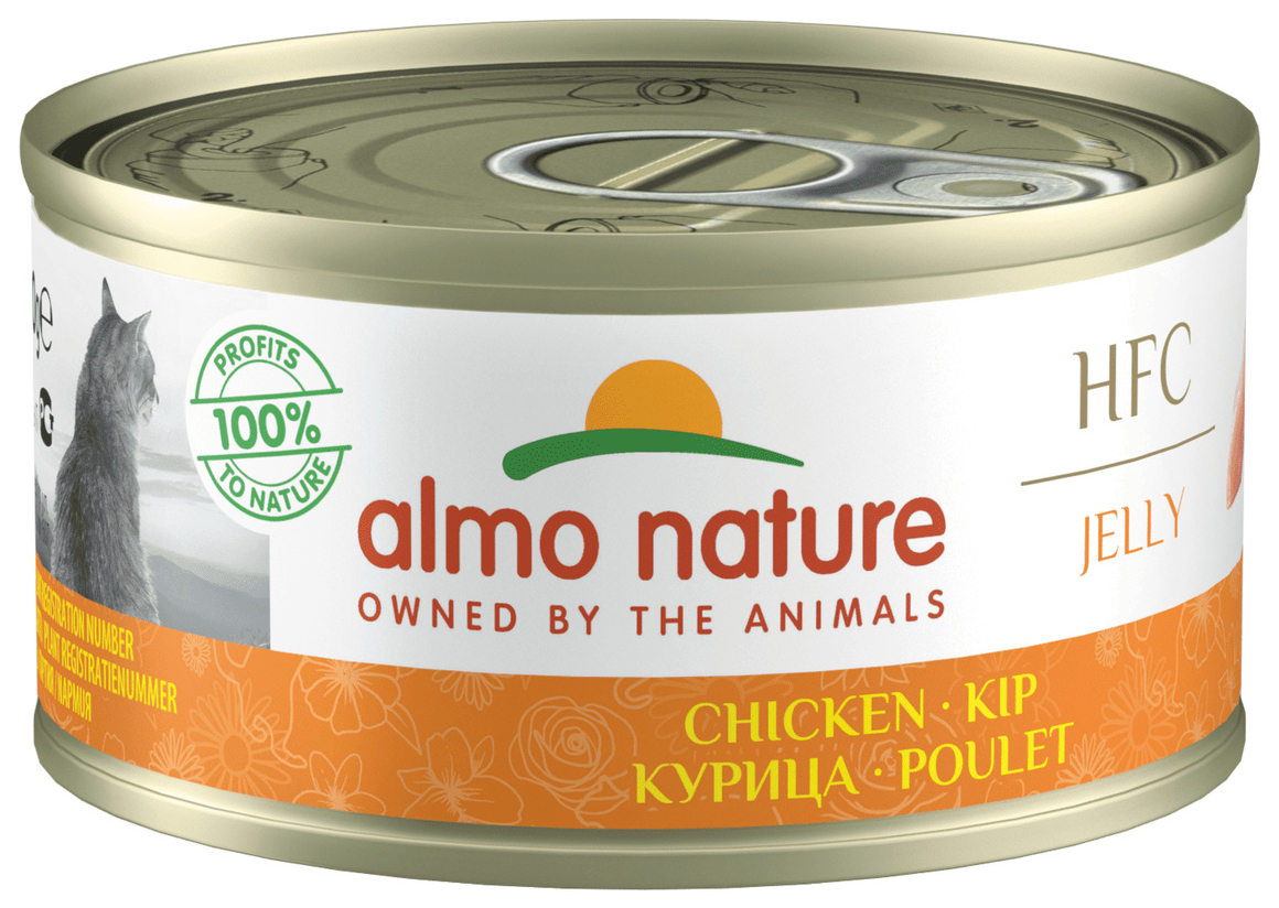 Влажный корм для кошек Almo Nature HFC Jelly, курица в желе, 24x70 г