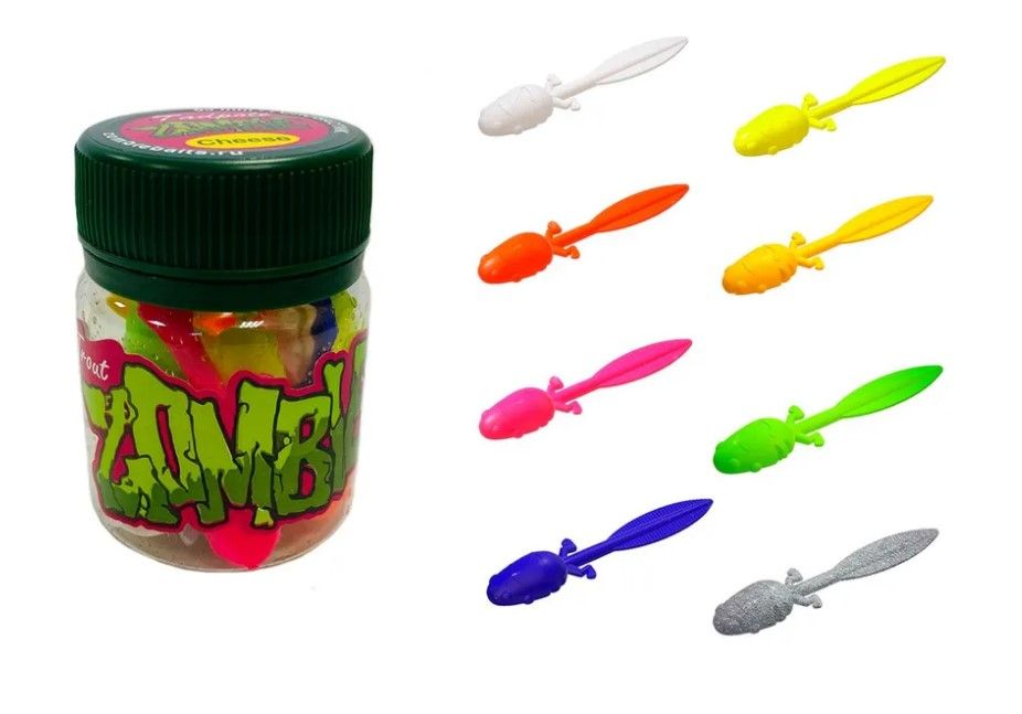 Силиконовая приманка Zombie Tadpole FMIX#31CH, 65 mm, 8шт, запах сыр