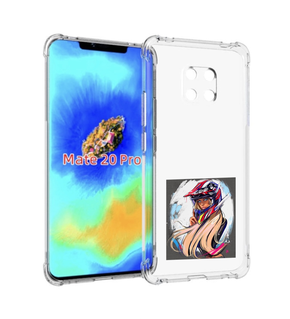 

Чехол MyPads девушка-в-шлеме для Huawei Mate 20 Pro/Mate 20 RS 6.39, Прозрачный, Tocco