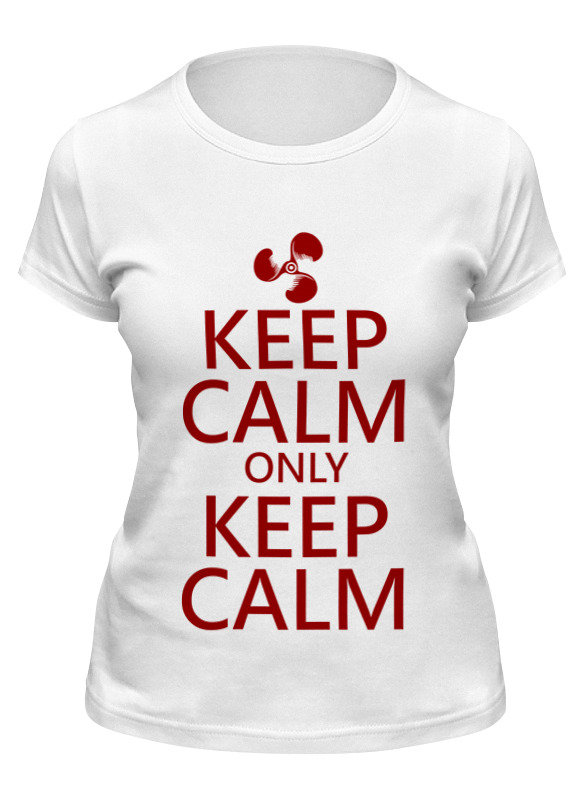 

Футболка женская Printio Keep calm белая L, Keep calm