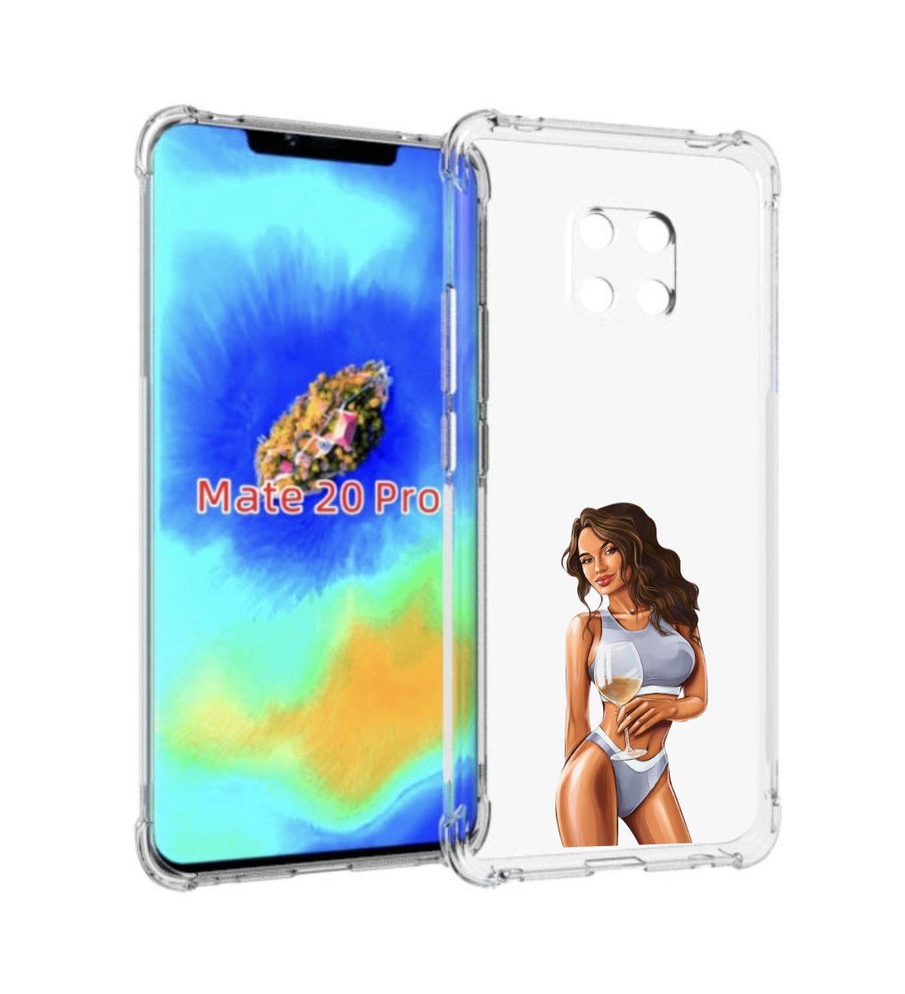 Чехол MyPads девушка-в-сером-купальнике- женский для Huawei Mate 20 Pro/Mate 20 RS 6.39