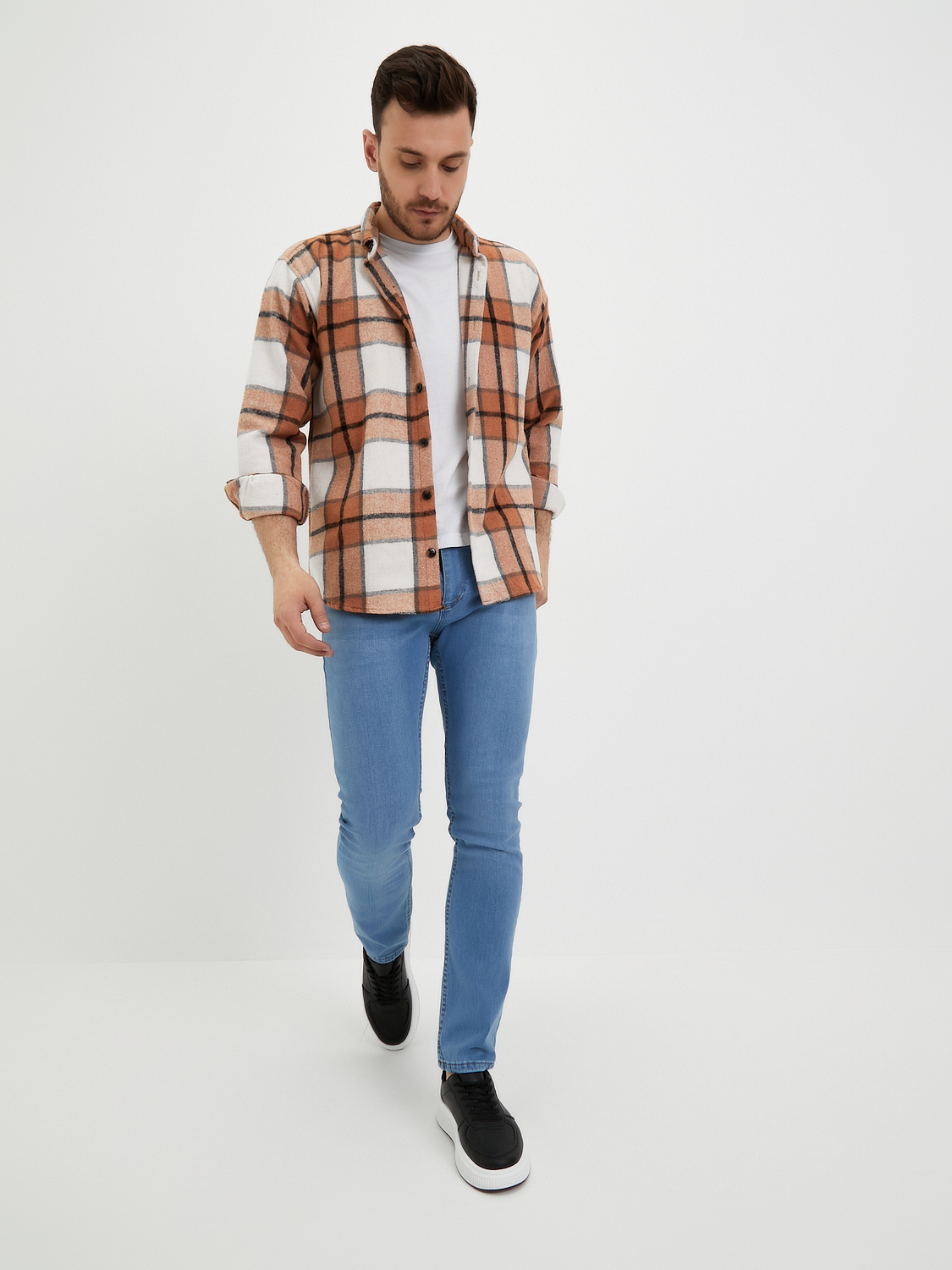 Джинсы мужские КАЛЯЕВ 68873 голубые 58 RU