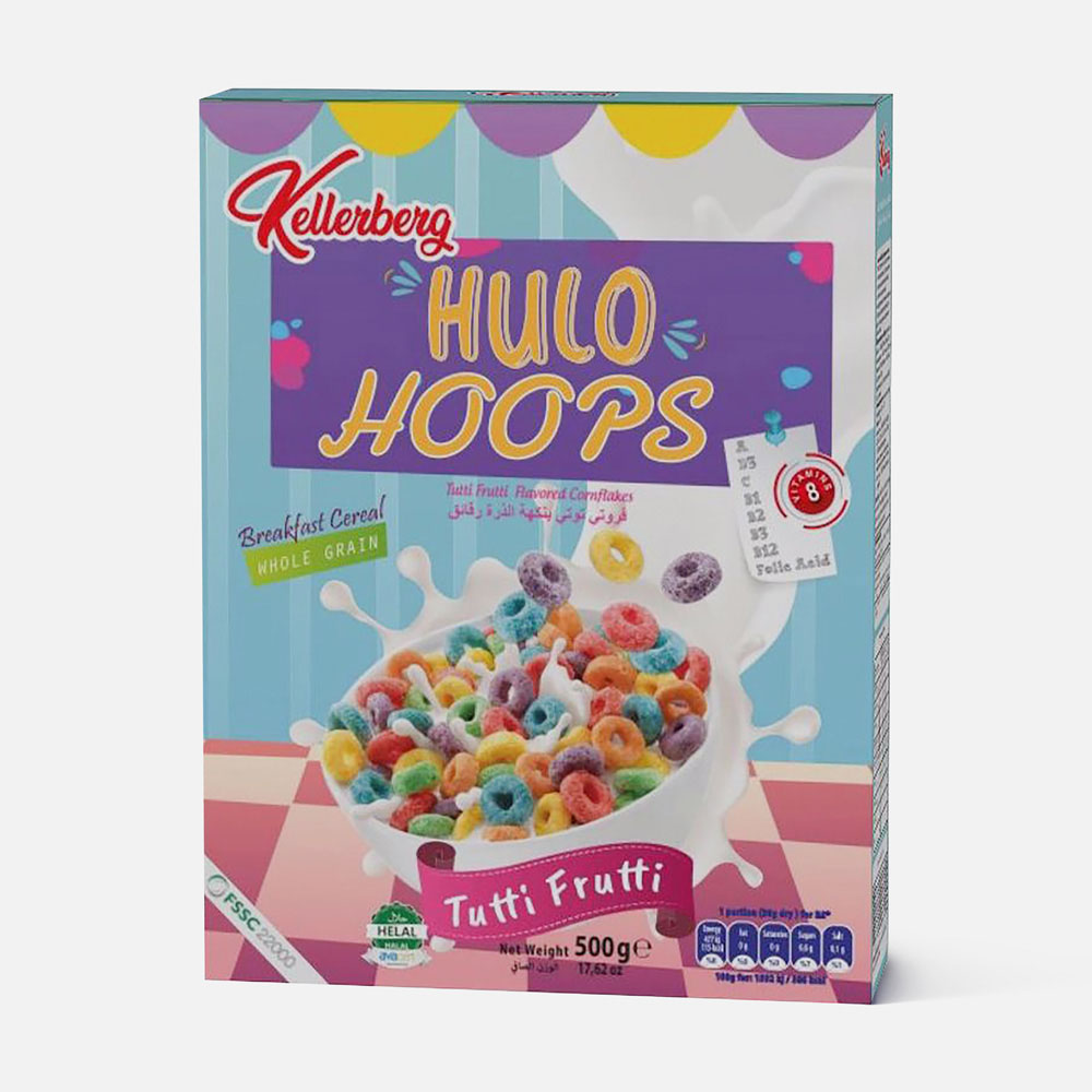 Из Турции: Хлопья Kellerberg Hulo hoops 500 г