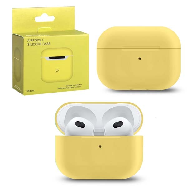 фото Чехол для airpods 3 silicone yellow nobrand