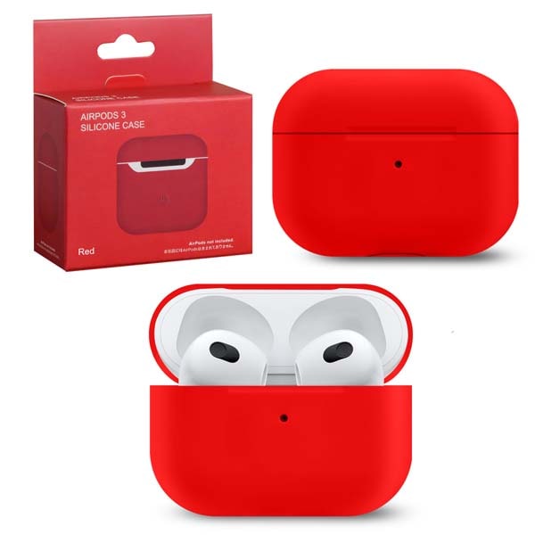 фото Чехол для airpods 3 silicone red nobrand