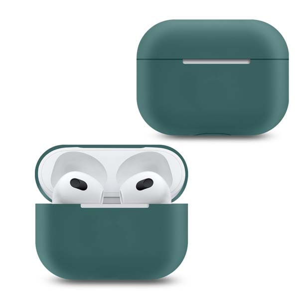 фото Чехол для airpods 3 silicone midnight green nobrand