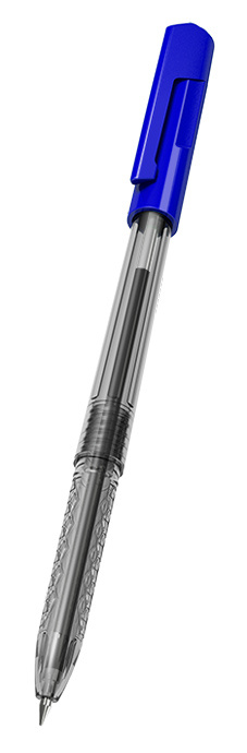

Ручка шариков. Deli Arrow EQ01130 прозрачный/синий d=1мм син. черн. синий (50 шт в уп.)