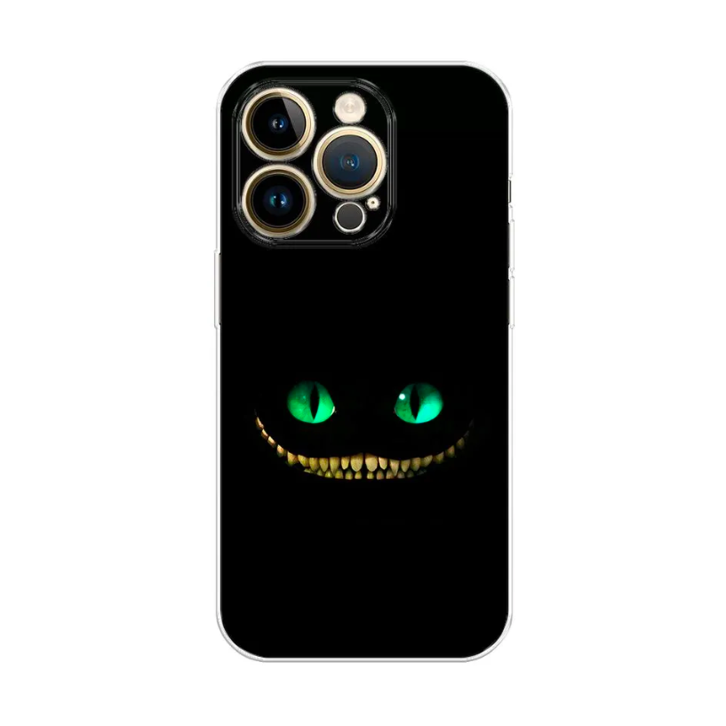 

Чехол Awog на Apple iPhone 14 Pro Max / Айфон 14 Pro Max "Зеленоглазый чеширский кот", Разноцветный, 15050-10