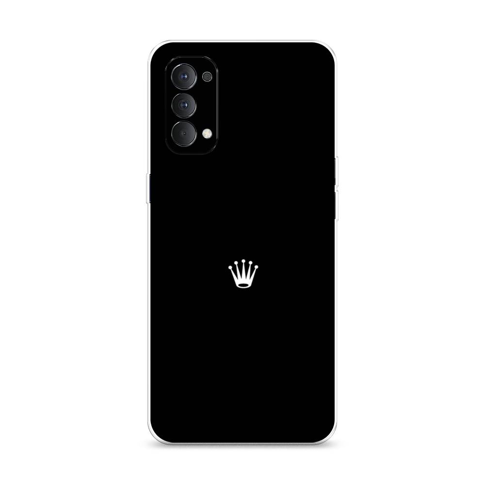

Чехол Awog на Oppo Reno 4 4G "Белая корона на черном фоне", Разноцветный, 259450-7