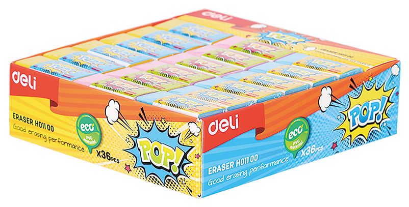 

Ластик Deli EH01100 POP ассорти (36 шт в упаковке) 6935205306326