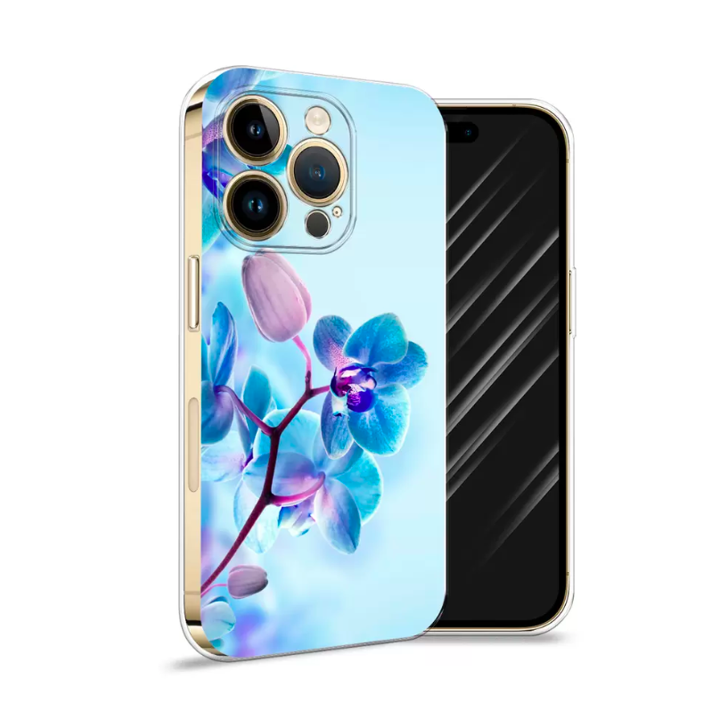 

Чехол Awog на Apple iPhone 14 Pro Max / Айфон 14 Pro Max "Голубая орхидея", Разноцветный, 15050-8