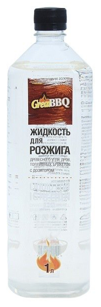 

Средство Great BBQ для розжига парафин 1 л, Прозрачный
