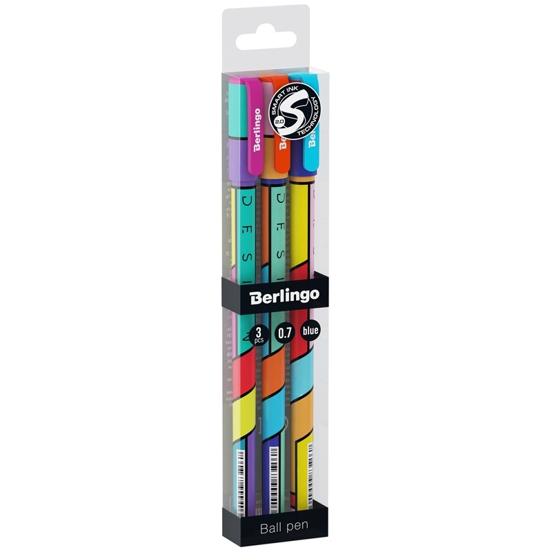 

Berlingo Color Block синяя, 0,7 мм, рисунок на корпусе, 3 шт, PET-бокс с ЕП