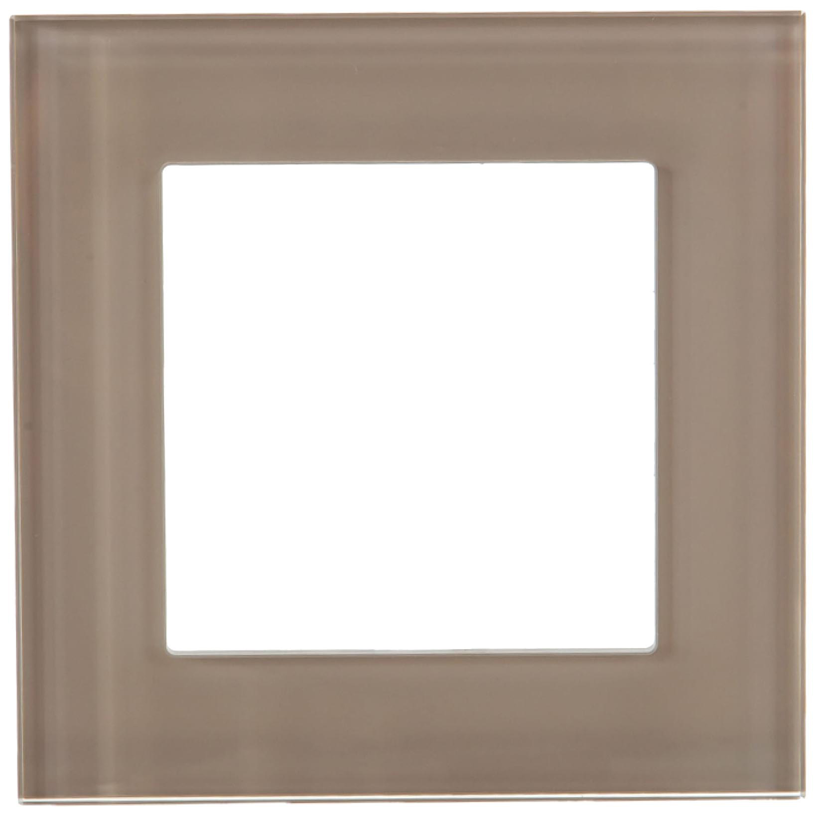 LK Studio Рамка 1-постовая, натуральное стекло, цвет кремовый 844117-1