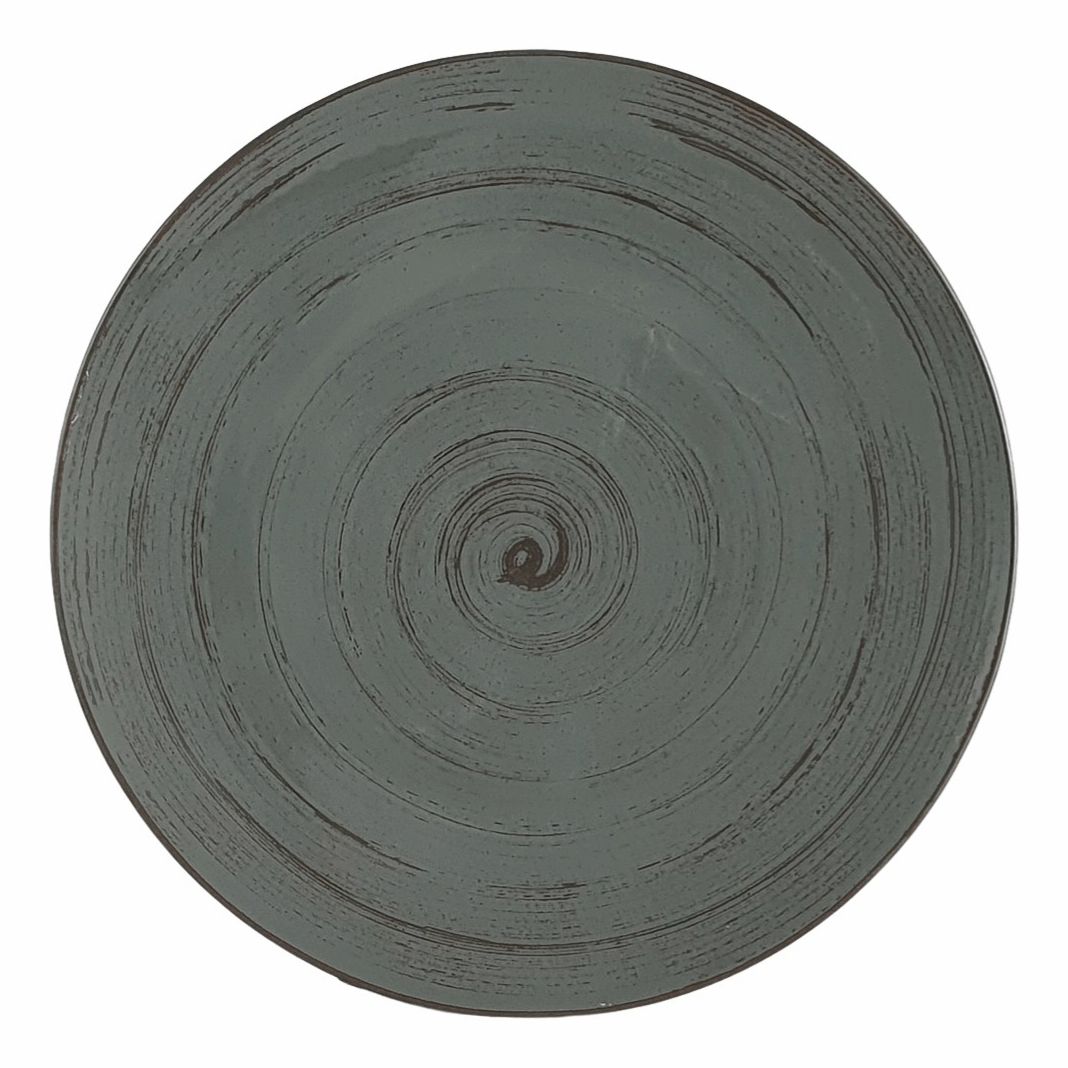 Тарелка Porcelana Bogucice Nostalgia onyx 28 см темно-серая