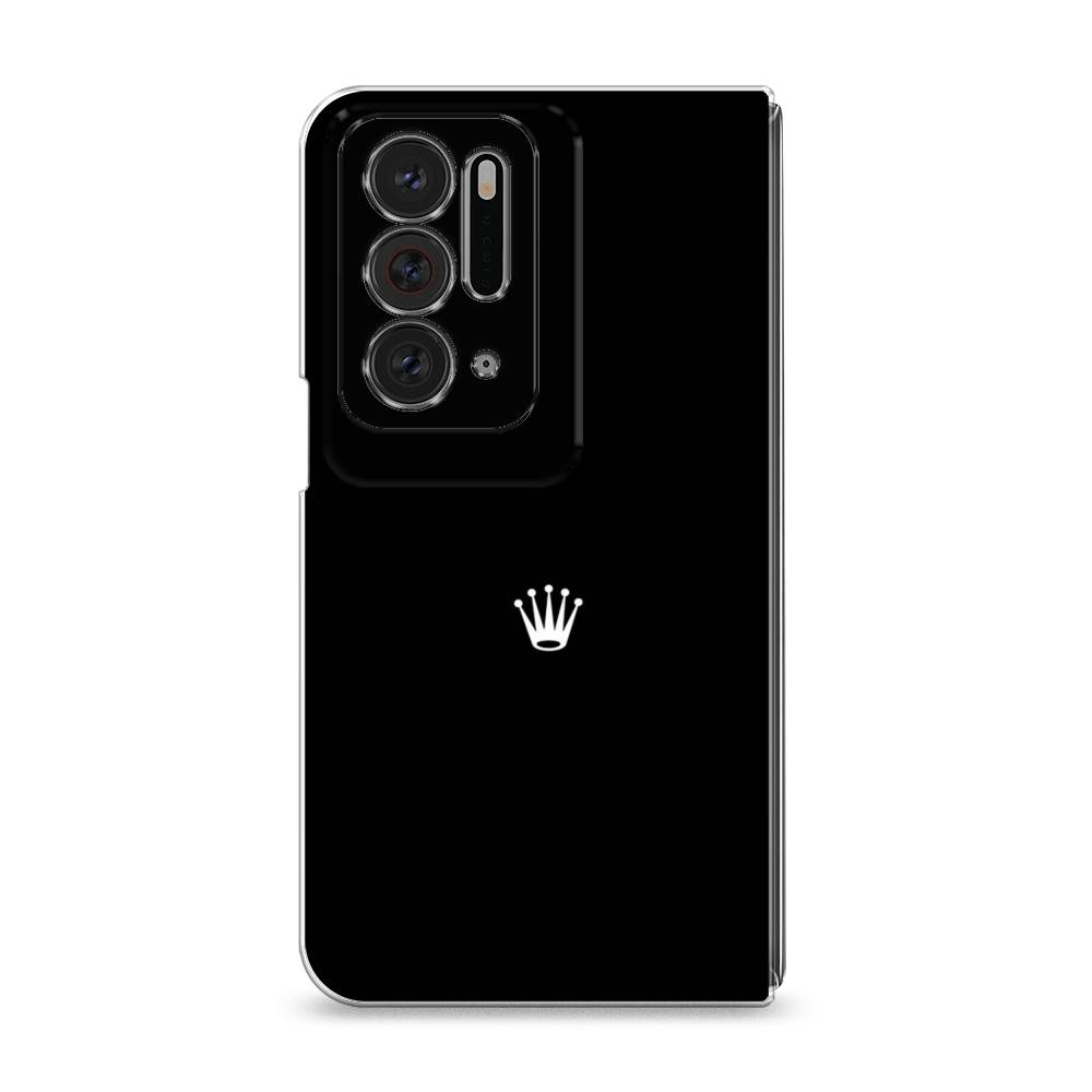 

Чехол Awog на Oppo Find N "Белая корона на черном фоне", Разноцветный, 259650-7
