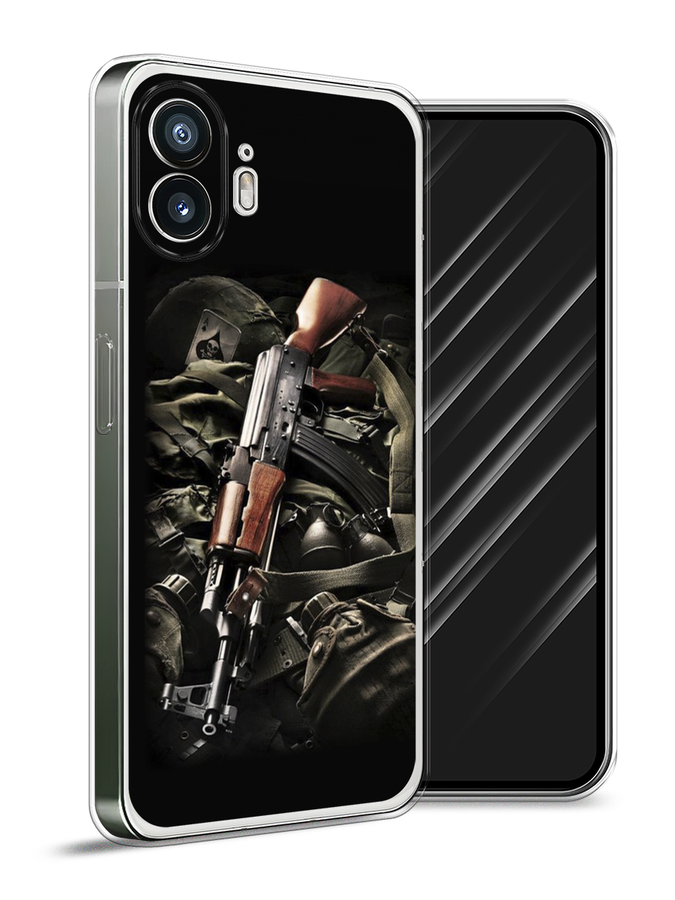 

Чехол Awog на Nothing Phone (2) "Автомат", Черный;коричневый;серый, 3300250-1