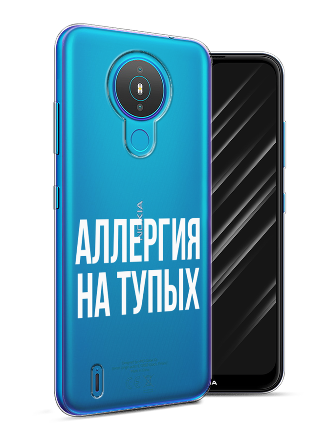 

Чехол Awog на Nokia 1.4 / Нокиа 1.4 "Аллергия на тупых", Прозрачный;бежевый, 124550-6