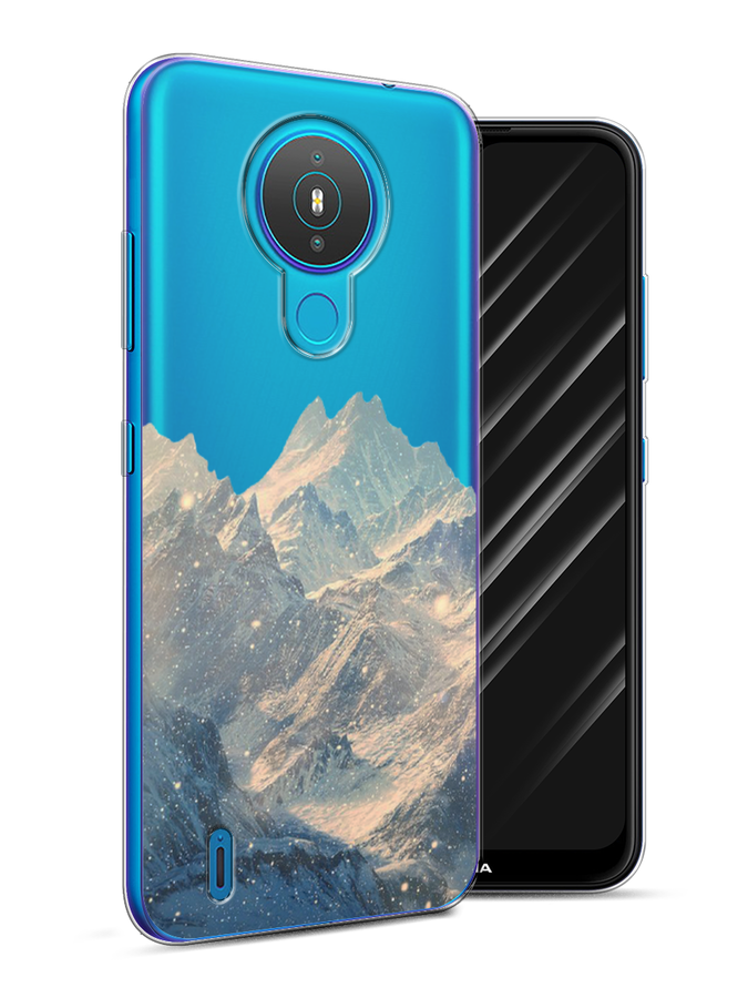

Чехол Awog на Nokia 1.4 / Нокиа 1.4 "Горы арт 2", Серый, 124550-10