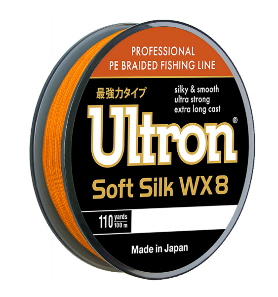 

Плетеный шнур ULTRON WX8 Soft Silk 0.40 мм, 45,0 кг, 100м, оранжевый