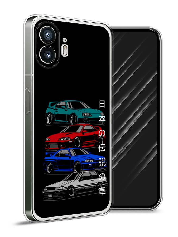 

Чехол Awog на Nothing Phone (2) "JDM Legend cars", Зеленый;красный;синий, 3300250-1